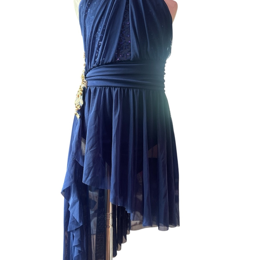 Weissman 10,000 Miles Navy Blue Sequin Lyrical Dance Costume IC 7